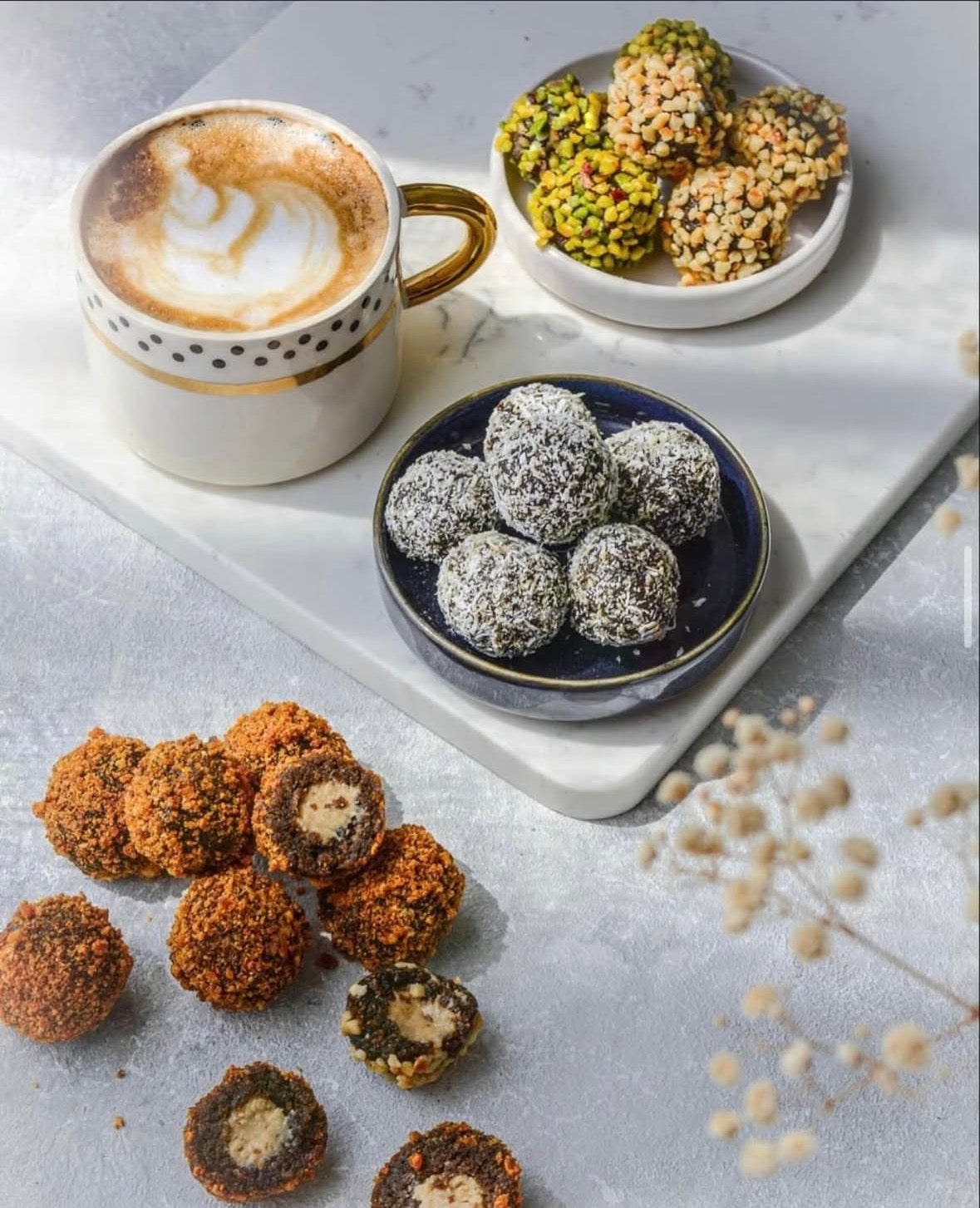 Glutenfrei und ohne Zuckezusatz Pestil (Obstleder)Bälle